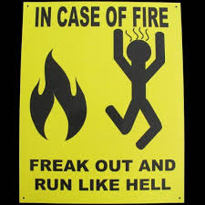Image result for Значок in case of emergency - run like hell