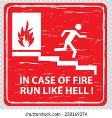 Image result for Значок in case of emergency - run like hell