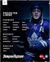 Game three lineup Molson Canadian |... - Toronto Maple Leafs ...