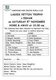 Image result for Egham Indoor Bowls Club