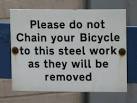TQ3282 : (Sadly) illiterate anti-cyclist notice - via Daymix