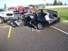 Highway 34 Lebanon wrecked Toyota Prius