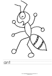 Ant coloring page