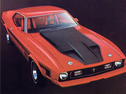 Image result for Bright Red 1972 Mustang