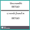 Unscramble RRTUO - Unscrambled 17 words from letters in RRTUO