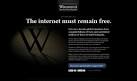 Wikipedia black out graphic designed for 24 hour-protest on English language