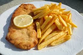 Image result for schnitzel mit pommes