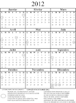 CALENDRIER 2012