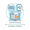 Referral social sharing concept icon. Marketing search idea thin line ...