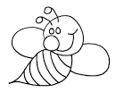 Bee coloring page