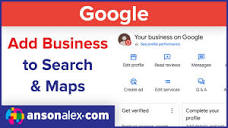 How to Add a Business to Google Maps and Search - YouTube