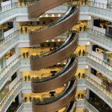 Image result for spiral escalator