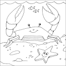 Crab coloring page