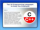 Top 10 Programming Languages to Keep You Employed - Application ... 