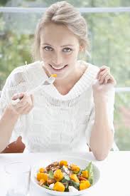Image result for women eating salad and smiling