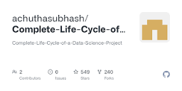 GitHub - achuthasubhash/Complete-Life-Cycle-of-a-Data-Science ...