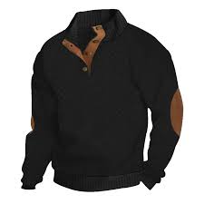 Image result for Мужская толстовка neck button black