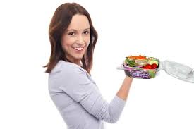 Image result for women eating salad and smiling