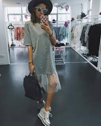 Image result for Модное платье футболка