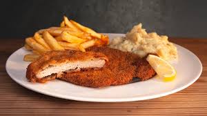 Image result for schnitzel mit pommes