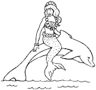 Dolphins coloring page