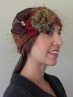 Nancy Bossert. "Brown Bow" is a winter, fiber art, head band that