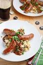 Closet Cooking: Bangers and Colcannon with Guinness Onion Gravy