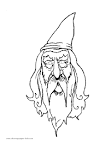 Wizard coloring page