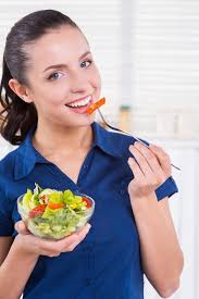 Image result for women eating salad and smiling