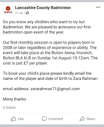 Image result for Lancashire Badminton Club