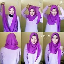 Tutorial Dan Cara Memakai Jilbab Segi Empat