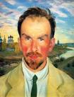 Boris Kustodiev >> Portrait of alexander Anisimov - BORIS-KUSTODIEV-PORTRAIT-OF-ALEXANDER-ANISIMOV