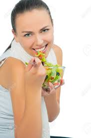 Image result for women eating salad and smiling