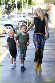 Image result for Queen B by Bumbleride $428 Gwen Stefani and Gavin Rossdale with Kingston and Zuma at the LA zoo
