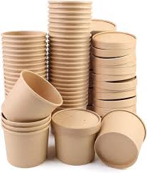 12 Oz. Kraft Paper Food Containers with Vented Lids, to Go ...