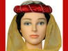 Stirnreif Mittelalter Kopfbedeckung rot iris gold