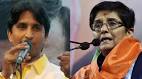 BJPs Bedi files FIR against AAPs Vishwas over derogatory sexist.