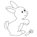 Rabbit coloring page