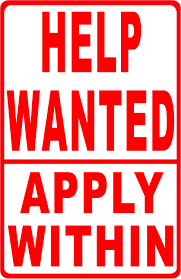 Image result for help wanted sign window