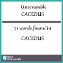 Unscramble CACEDUS - Unscrambled 71 words from letters in CACEDUS