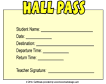 hall pass student