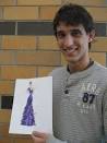 Fabio Martin Quintas holds his prom dress design. - 10170419-large