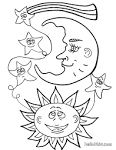 Sun coloring page