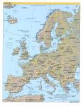 Detailed political and relief map of Europe. Europe detailed ...