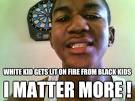 white kid gets lit on fire