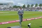 returns to the press box after conducting an interview on the playing - via Daymix