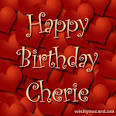 Happy Birthday Cherie Cards
