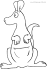 Kangaroo coloring page