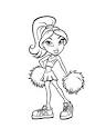 Cheerleading coloring page