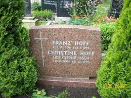 Grab von Franz Hoff (12.09.1906-13.02.1975), Friedhof Asel